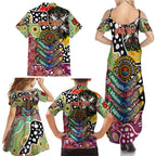 Personalised Lions AFL Celebrating 50 Years of Naidoc Family Matching Summer Maxi Dress and Hawaiian Shirt NAIDOC Week 2025 Aboriginal