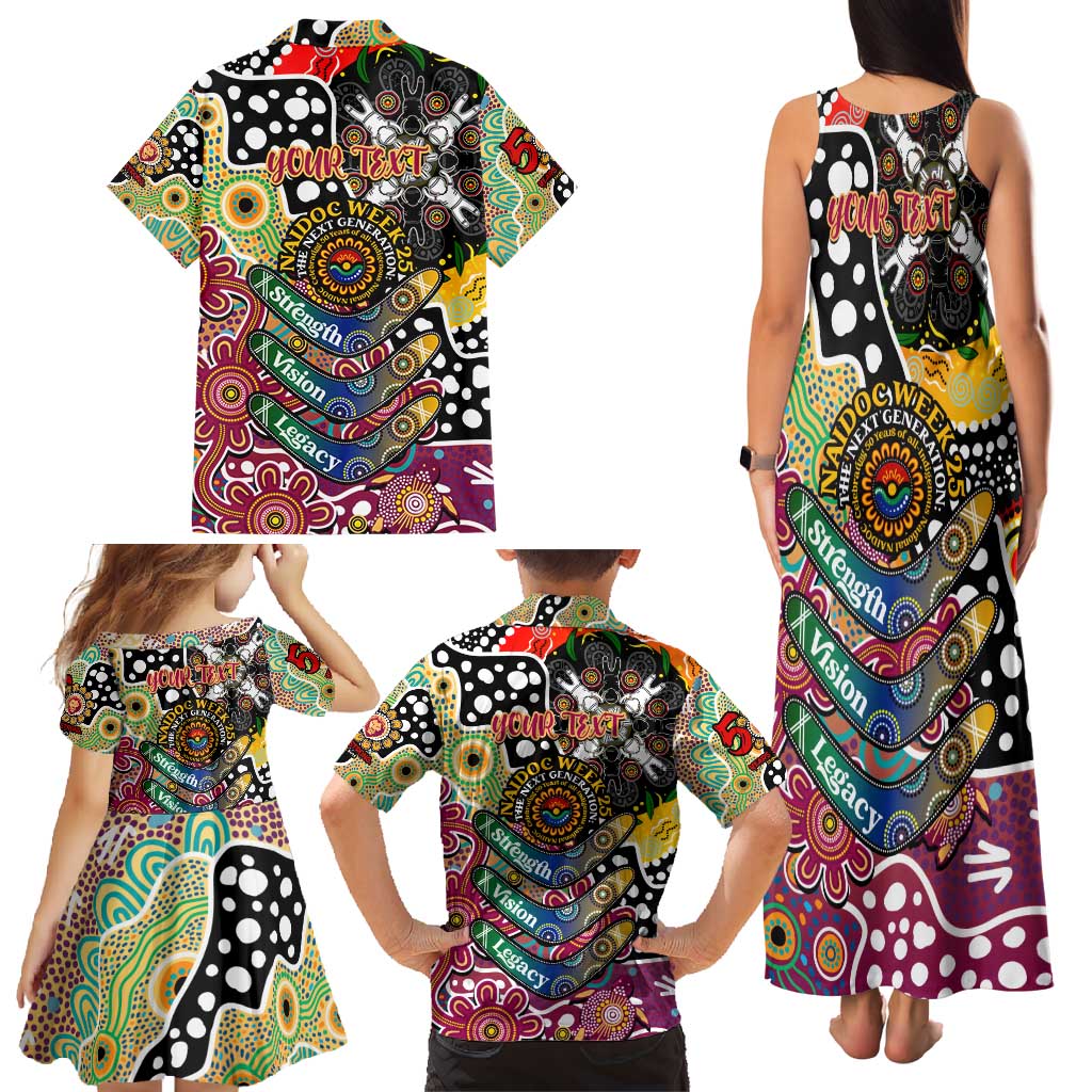 Personalised Lions AFL Celebrating 50 Years of Naidoc Family Matching Tank Maxi Dress and Hawaiian Shirt NAIDOC Week 2025 Aboriginal