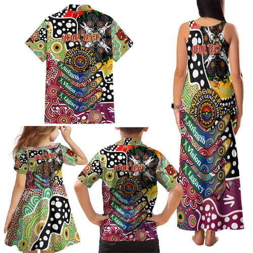 Personalised Lions AFL Celebrating 50 Years of Naidoc Family Matching Tank Maxi Dress and Hawaiian Shirt NAIDOC Week 2025 Aboriginal