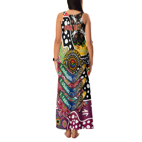 Personalised Lions AFL Celebrating 50 Years of Naidoc Family Matching Tank Maxi Dress and Hawaiian Shirt NAIDOC Week 2025 Aboriginal