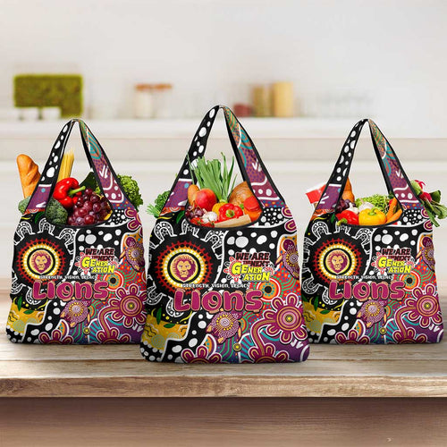 Lions AFL Celebrating 50 Years of Naidoc Grocery Bag NAIDOC Week 2025 Aboriginal