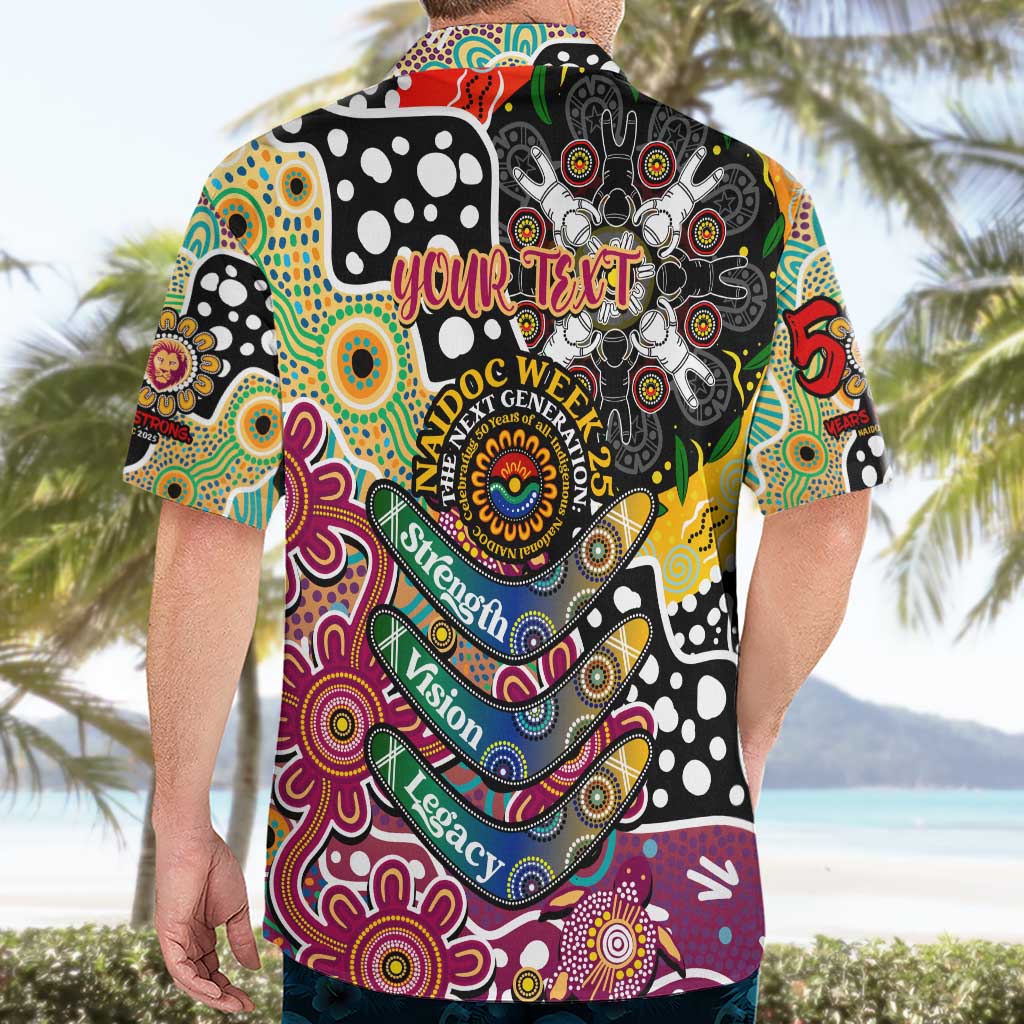 Personalised Lions AFL Celebrating 50 Years of Naidoc Hawaiian Shirt NAIDOC Week 2025 Aboriginal