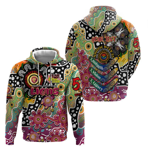 Personalised Lions AFL Celebrating 50 Years of Naidoc Hoodie NAIDOC Week 2025 Aboriginal