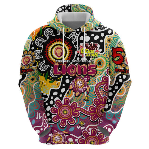Personalised Lions AFL Celebrating 50 Years of Naidoc Hoodie NAIDOC Week 2025 Aboriginal