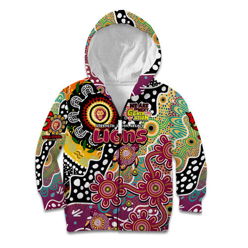 Personalised Lions AFL Celebrating 50 Years of Naidoc Kid Hoodie NAIDOC Week 2025 Aboriginal