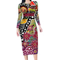 Personalised Lions AFL Celebrating 50 Years of Naidoc Long Sleeve Bodycon Dress NAIDOC Week 2025 Aboriginal