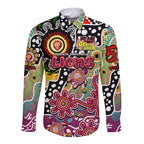 Personalised Lions AFL Celebrating 50 Years of Naidoc Long Sleeve Button Shirt NAIDOC Week 2025 Aboriginal