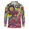 Personalised Lions AFL Celebrating 50 Years of Naidoc Long Sleeve Polo Shirt NAIDOC Week 2025 Aboriginal