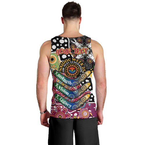 Personalised Lions AFL Celebrating 50 Years of Naidoc Men Tank Top NAIDOC Week 2025 Aboriginal