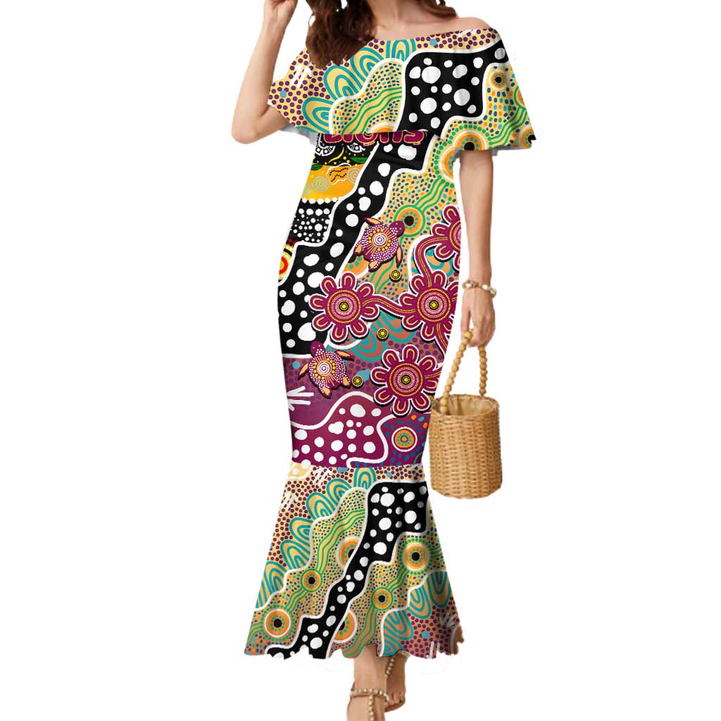 Personalised Lions AFL Celebrating 50 Years of Naidoc Mermaid Dress NAIDOC Week 2025 Aboriginal