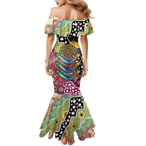 Personalised Lions AFL Celebrating 50 Years of Naidoc Mermaid Dress NAIDOC Week 2025 Aboriginal