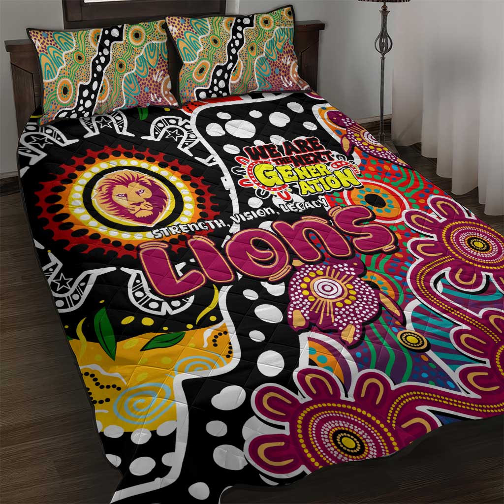 Lions AFL Celebrating 50 Years of Naidoc Quilt Bed Set NAIDOC Week 2025 Aboriginal