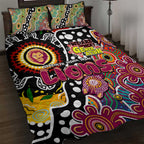 Lions AFL Celebrating 50 Years of Naidoc Quilt Bed Set NAIDOC Week 2025 Aboriginal