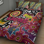 Lions AFL Celebrating 50 Years of Naidoc Quilt Bed Set NAIDOC Week 2025 Aboriginal