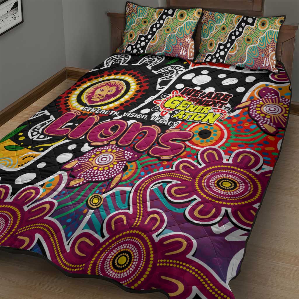 Lions AFL Celebrating 50 Years of Naidoc Quilt Bed Set NAIDOC Week 2025 Aboriginal