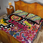 Lions AFL Celebrating 50 Years of Naidoc Quilt Bed Set NAIDOC Week 2025 Aboriginal