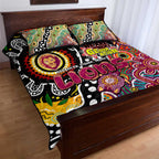 Lions AFL Celebrating 50 Years of Naidoc Quilt Bed Set NAIDOC Week 2025 Aboriginal