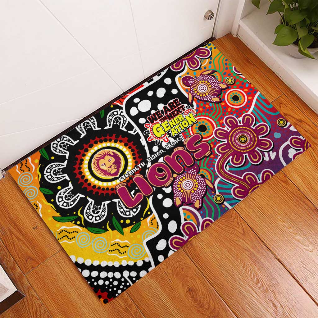 Lions AFL Celebrating 50 Years of Naidoc Rubber Doormat NAIDOC Week 2025 Aboriginal