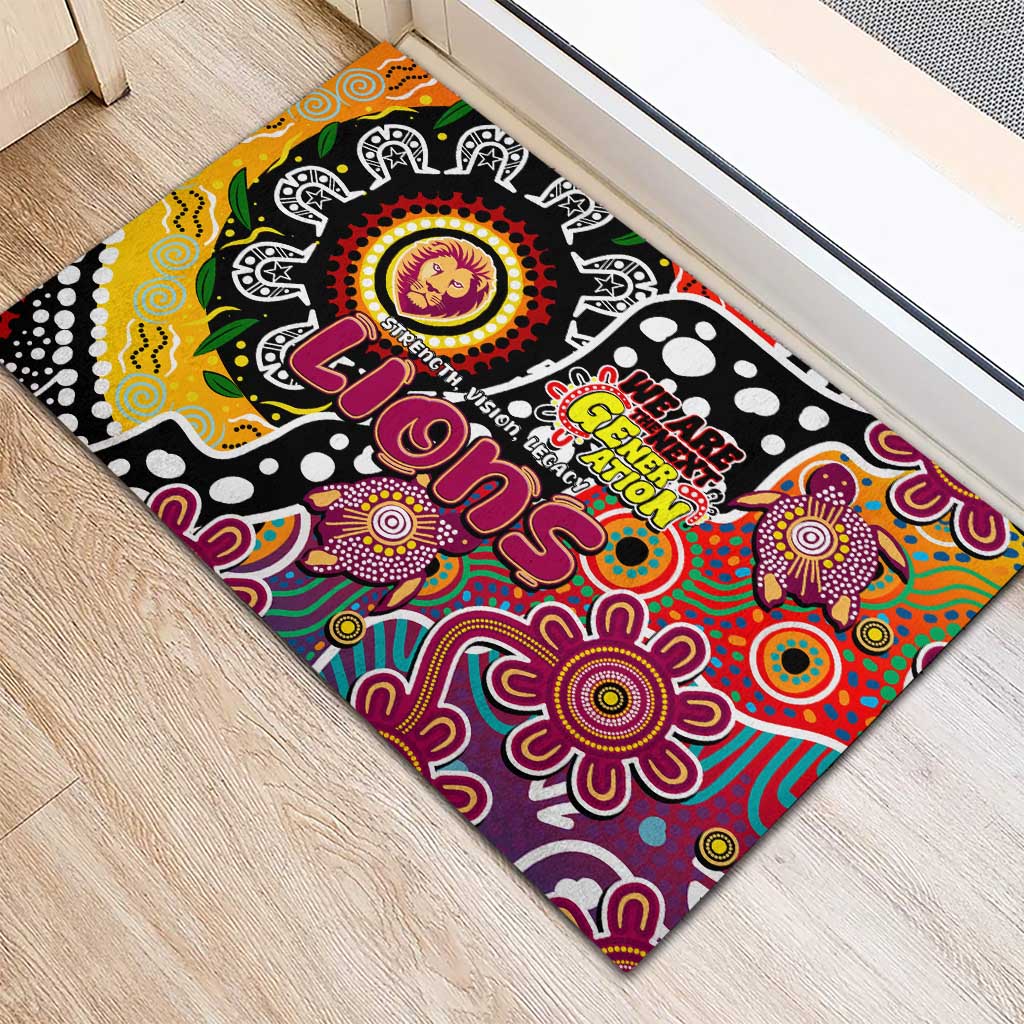 Lions AFL Celebrating 50 Years of Naidoc Rubber Doormat NAIDOC Week 2025 Aboriginal