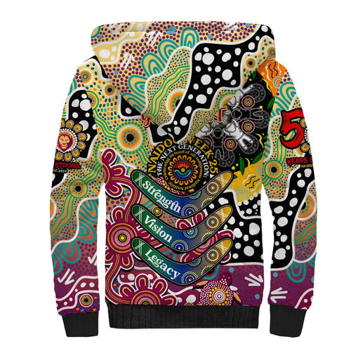 Personalised Lions AFL Celebrating 50 Years of Naidoc Sherpa Hoodie NAIDOC Week 2025 Aboriginal