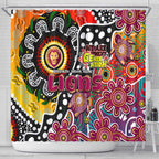 Lions AFL Celebrating 50 Years of Naidoc Shower Curtain NAIDOC Week 2025 Aboriginal