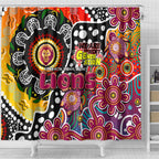 Lions AFL Celebrating 50 Years of Naidoc Shower Curtain NAIDOC Week 2025 Aboriginal