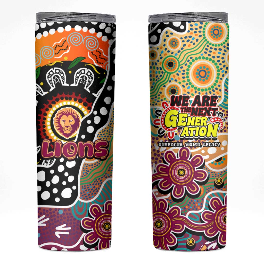 Lions AFL Celebrating 50 Years of Naidoc Skinny Tumbler NAIDOC Week 2025 Aboriginal