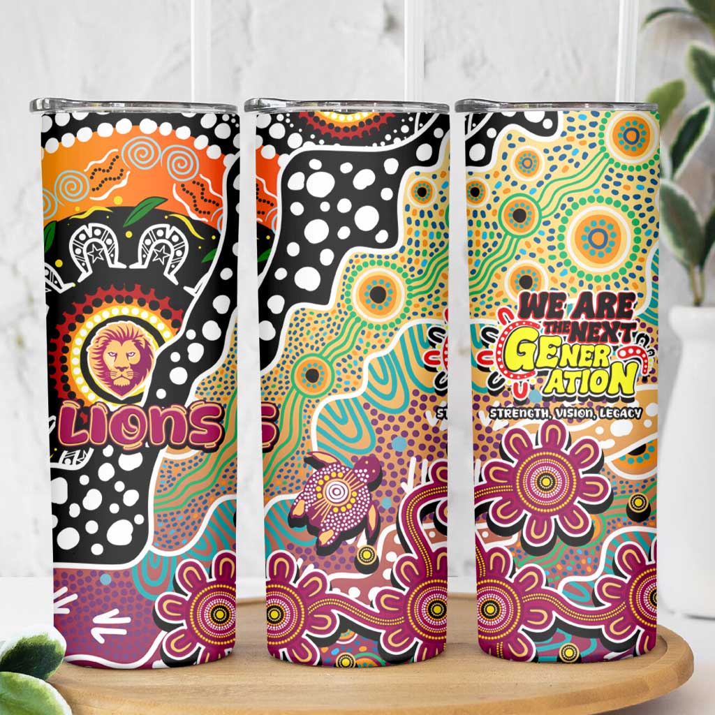Lions AFL Celebrating 50 Years of Naidoc Skinny Tumbler NAIDOC Week 2025 Aboriginal