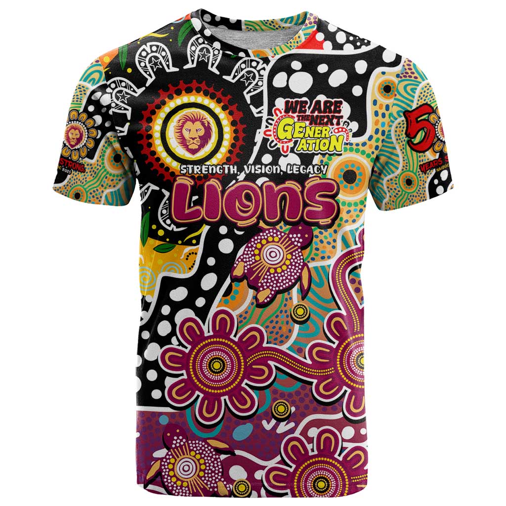 Personalised Lions AFL Celebrating 50 Years of Naidoc T Shirt NAIDOC Week 2025 Aboriginal