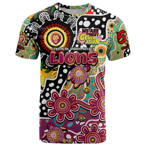 Personalised Lions AFL Celebrating 50 Years of Naidoc T Shirt NAIDOC Week 2025 Aboriginal