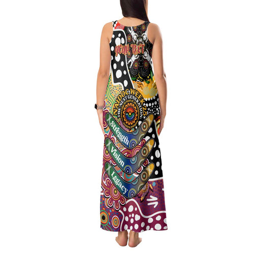 Personalised Lions AFL Celebrating 50 Years of Naidoc Tank Maxi Dress NAIDOC Week 2025 Aboriginal