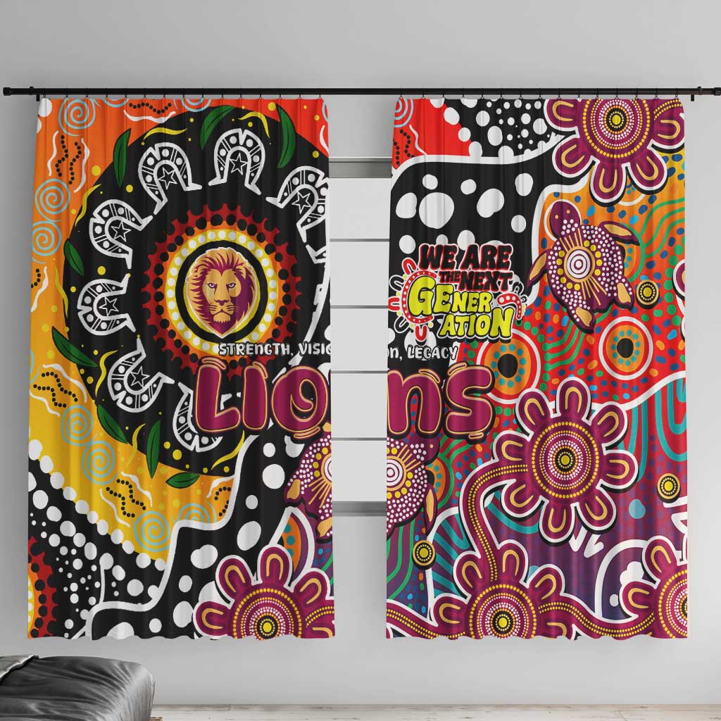 Lions AFL Celebrating 50 Years of Naidoc Window Curtain NAIDOC Week 2025 Aboriginal