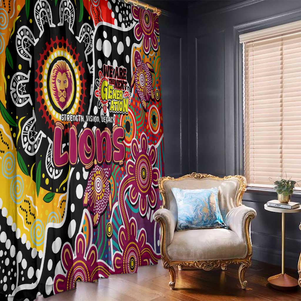 Lions AFL Celebrating 50 Years of Naidoc Window Curtain NAIDOC Week 2025 Aboriginal