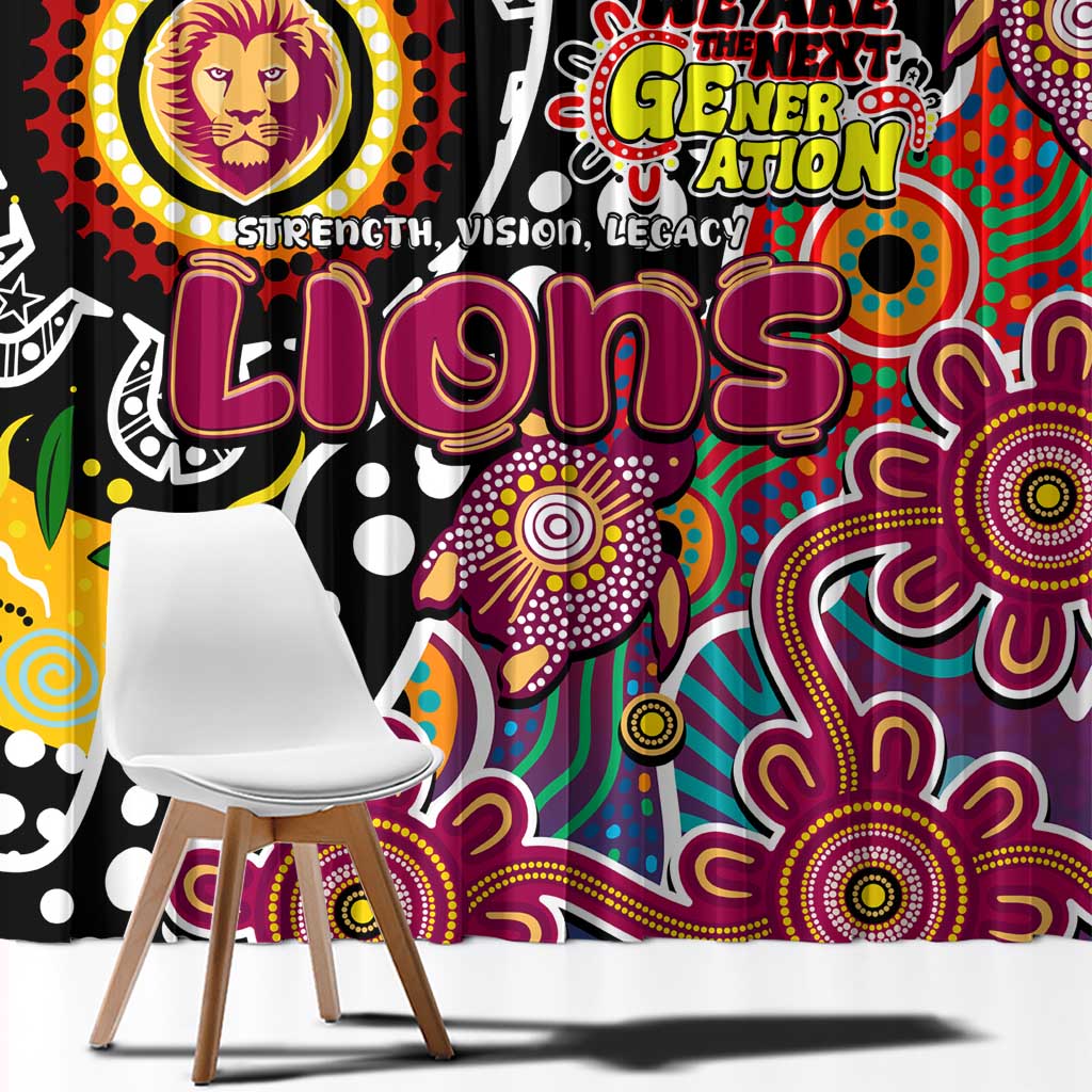 Lions AFL Celebrating 50 Years of Naidoc Window Curtain NAIDOC Week 2025 Aboriginal