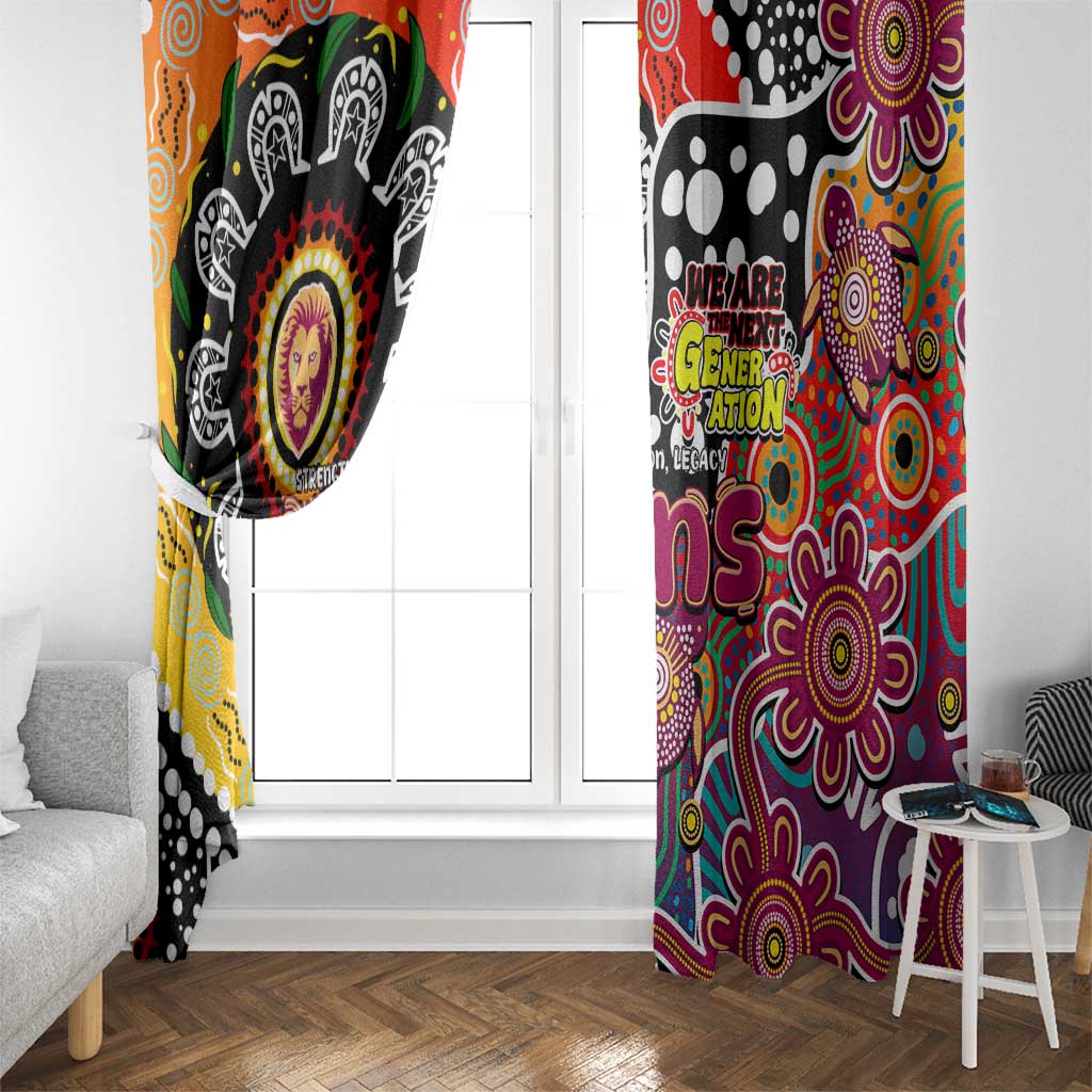 Lions AFL Celebrating 50 Years of Naidoc Window Curtain NAIDOC Week 2025 Aboriginal