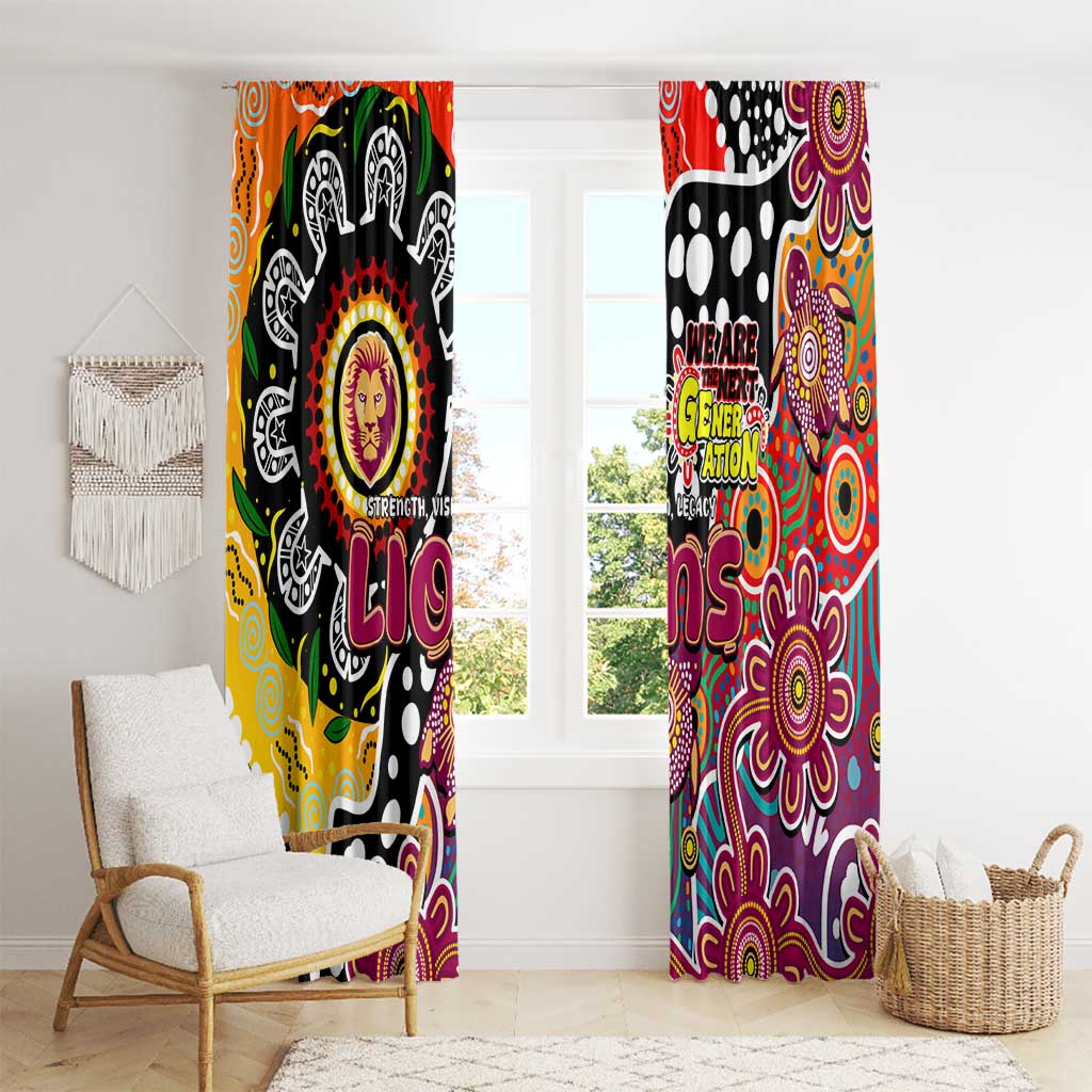 Lions AFL Celebrating 50 Years of Naidoc Window Curtain NAIDOC Week 2025 Aboriginal