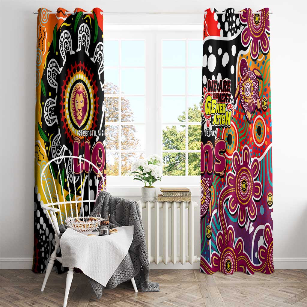 Lions AFL Celebrating 50 Years of Naidoc Window Curtain NAIDOC Week 2025 Aboriginal