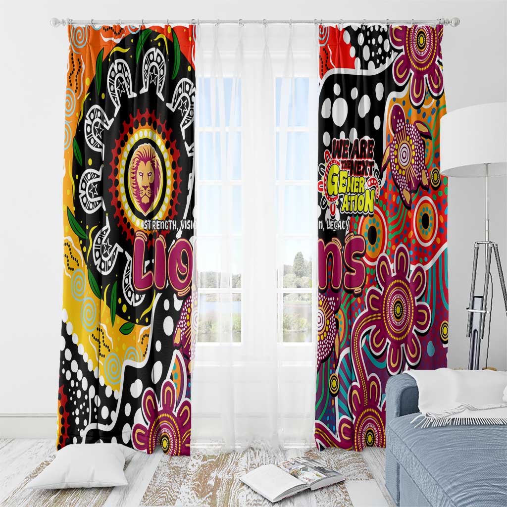 Lions AFL Celebrating 50 Years of Naidoc Window Curtain NAIDOC Week 2025 Aboriginal