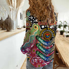 Personalised Lions AFL Celebrating 50 Years of Naidoc Women Casual Shirt NAIDOC Week 2025 Aboriginal