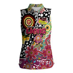 Personalised Lions AFL Celebrating 50 Years of Naidoc Women Sleeveless Polo Shirt NAIDOC Week 2025 Aboriginal