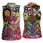 Personalised Lions AFL Celebrating 50 Years of Naidoc Women Sleeveless Polo Shirt NAIDOC Week 2025 Aboriginal
