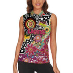 Personalised Lions AFL Celebrating 50 Years of Naidoc Women Sleeveless Polo Shirt NAIDOC Week 2025 Aboriginal