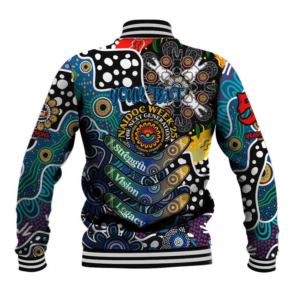 Personalised Blues AFL Celebrating 50 Years of Naidoc Baseball Jacket NAIDOC Week 2025 Aboriginal