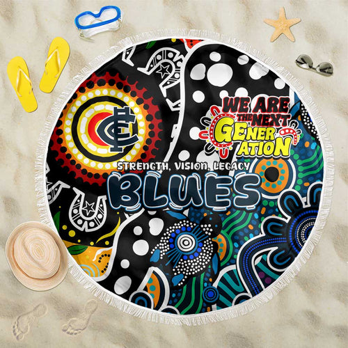 Blues AFL Celebrating 50 Years of Naidoc Beach Blanket NAIDOC Week 2025 Aboriginal