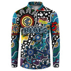 Personalised Blues AFL Celebrating 50 Years of Naidoc Button Sweatshirt NAIDOC Week 2025 Aboriginal