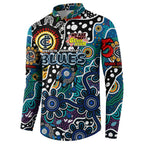 Personalised Blues AFL Celebrating 50 Years of Naidoc Button Sweatshirt NAIDOC Week 2025 Aboriginal