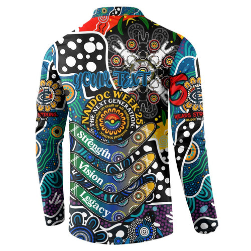 Personalised Blues AFL Celebrating 50 Years of Naidoc Button Sweatshirt NAIDOC Week 2025 Aboriginal