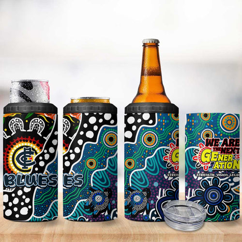 Blues AFL Celebrating 50 Years of Naidoc 4 in 1 Can Cooler Tumbler NAIDOC Week 2025 Aboriginal