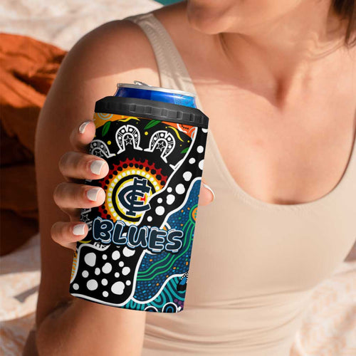 Blues AFL Celebrating 50 Years of Naidoc 4 in 1 Can Cooler Tumbler NAIDOC Week 2025 Aboriginal