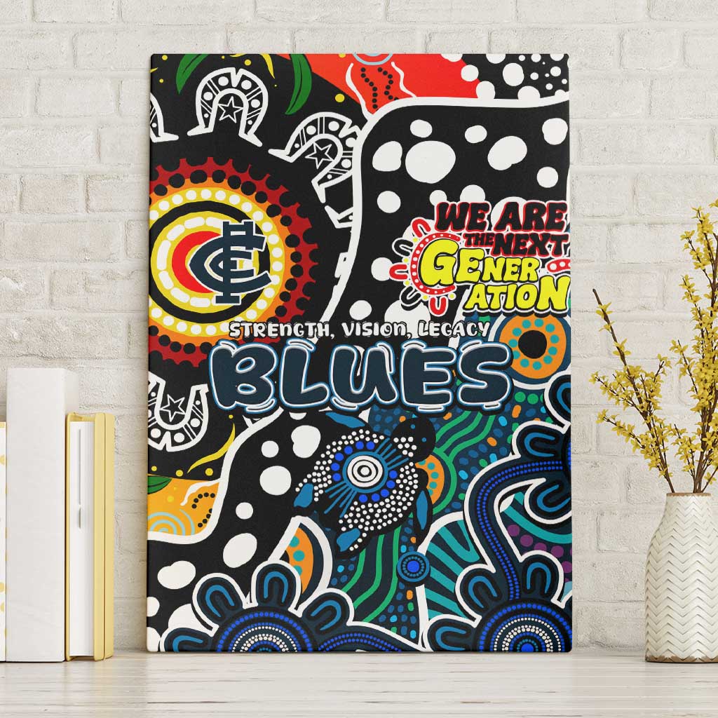 Blues AFL Celebrating 50 Years of Naidoc Canvas Wall Art NAIDOC Week 2025 Aboriginal